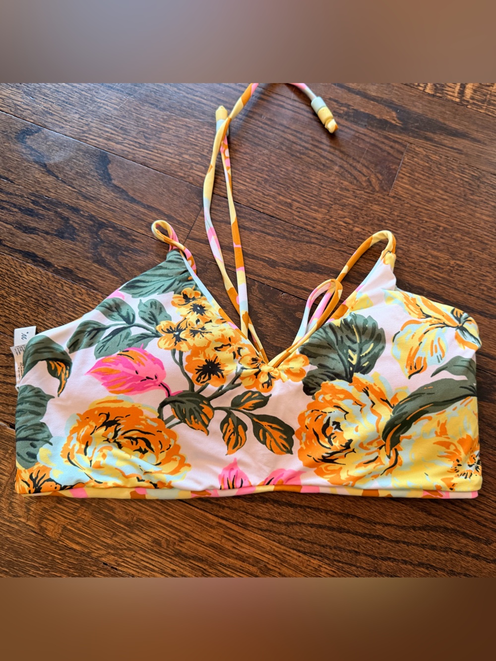 MAAJI, Floral Swim Top in Yellow, Pink & Green